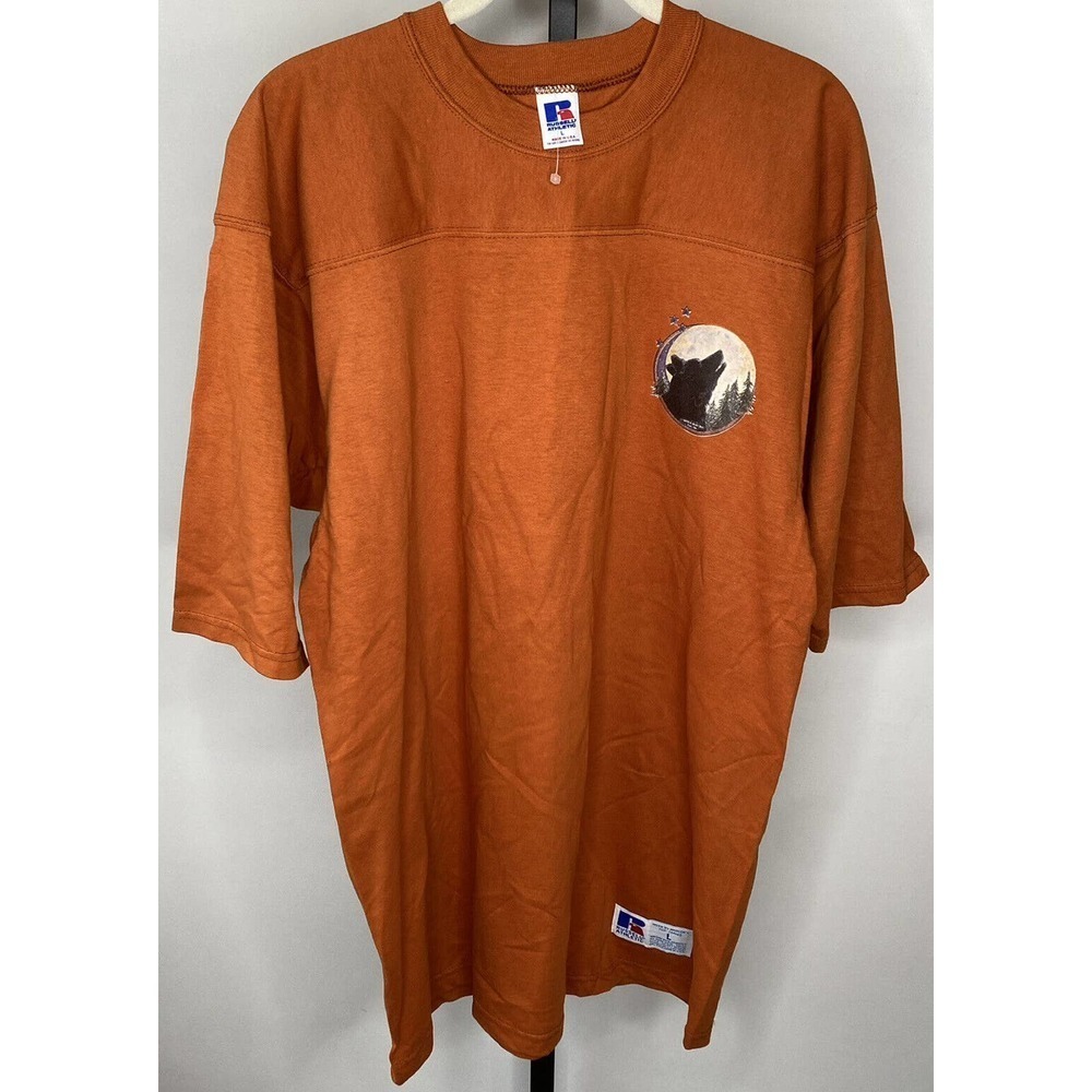 Vintage ‘93 Russell Athletic Short Sleeve T Shirt Attitude Is Everything Rust L
